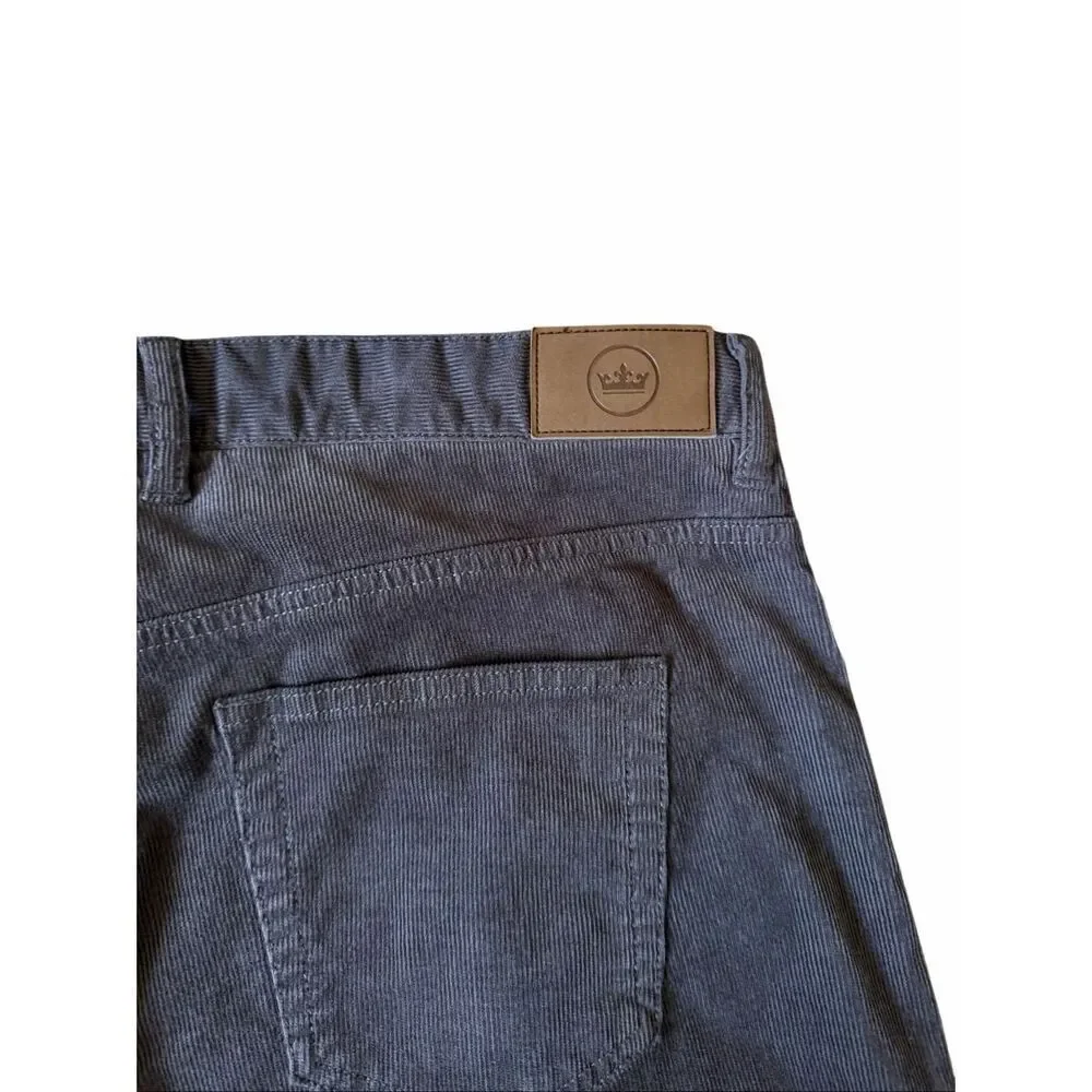Peter Millar Pants Superior Soft Corduroy Five-Pocket Smoke‎ Gray 40x32